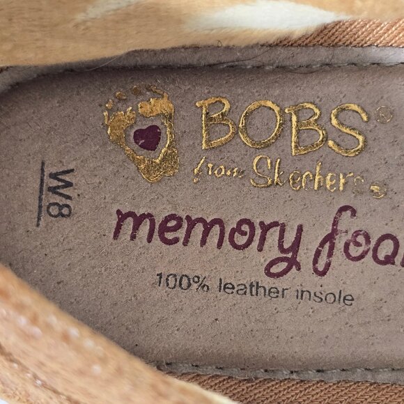 Bobs Womens W 8 Espadrille Memory Foam Brown Leather Look Textile Slip On Shoe - Picture 14 of 15